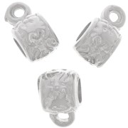 Palle metallo per attacare ciondoli mm.  6x7 Rodiato x4|raw }}