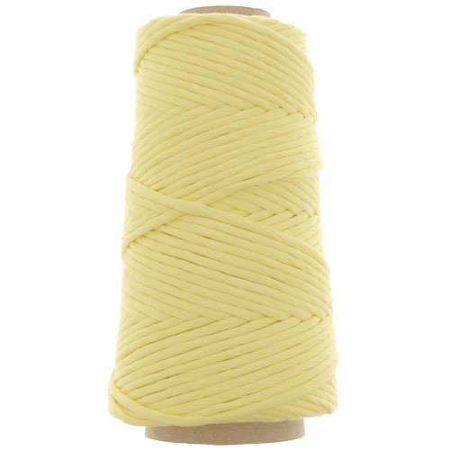 Gomitolo di cordone cotone per macramè Supremo 3XL pettinato - Giallo chiaro x75m