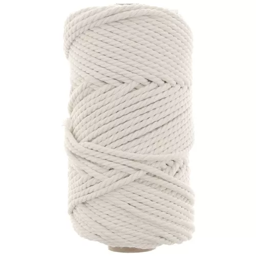 Rocchetto di corda di cotone macramè 3 mm - Ecrù x50m