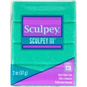Pasta Sculpey III 57 gr - Turquoise Glitter (n°574)|raw }}