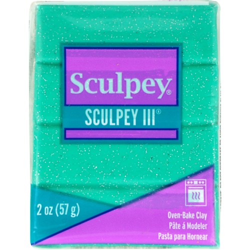 Pasta Sculpey III 57 gr - Turquoise Glitter (n°574)