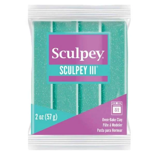 Pasta Sculpey III 57 gr - Turquoise Glitter (n°574)
