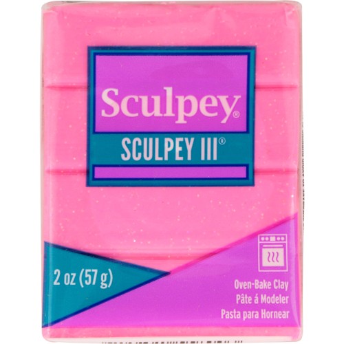 Pasta Sculpey III 57 gr - Rosa Glitter (n°558)