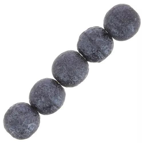 Perline ronde di vetro riciclato ceco 8 mm Anthracite Mat x20