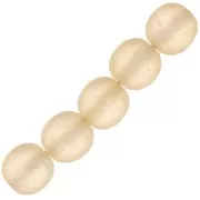 Perline ronde di vetro riciclato ceco 8 mm Light Orange Mat x20