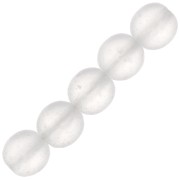 Perline ronde di vetro riciclato ceco 8 mm Crystal Mat x20|raw }}