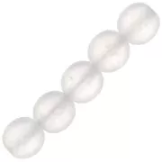 Perline ronde di vetro riciclato ceco 8 mm Crystal Mat x20