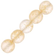 Perline ronde di vetro riciclato ceco 7 mm Etched Rough Gold x20|raw }}