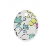 Zecchino ovale mm. 15x12 Liberty Eloïse Rose x1