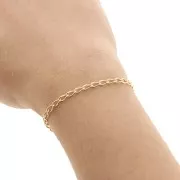 Catena per cavalli 2,9 mm - ovale - in Gold filled (oro laminato) x20cm