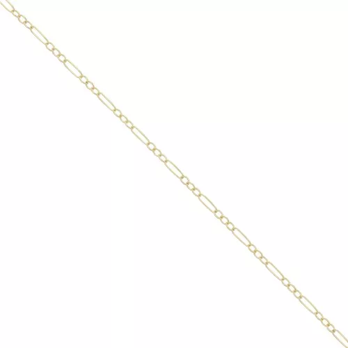 Catena maglia rettangolo alternato Forzatina 1,7 mm in Gold filled x50cm
