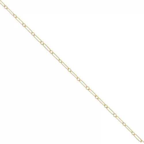 Catena maglia rettangolo limata alternato Forzatina 1.6 mm Gold filled x50cm