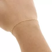 Catena maglia rettangolo limata alternato Forzatina 1.6 mm Gold filled x50cm