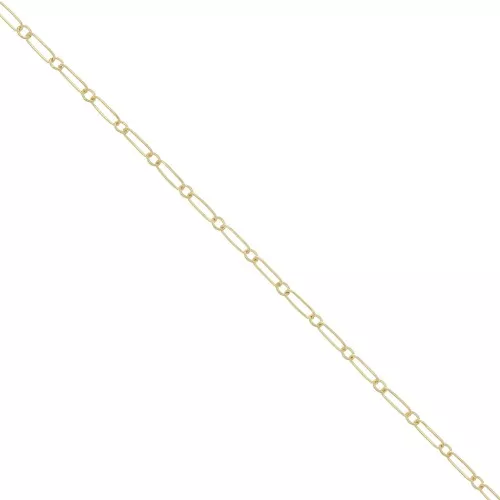 Catena maglia Rettangolo alternato Forzatina 1,6 mm Gold filled x50cm