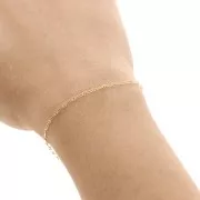 Catena maglia Rettangolo alternato Forzatina 1,6 mm Gold filled x50cm