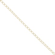 Catena maglia Forzatina limata striata 2,7 mm in Gold filled x50cm