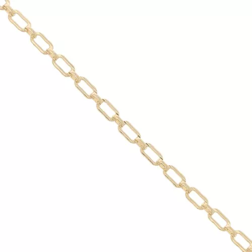 Catena maglia rettangolo alternato 3.7 mm in Gold filled x20cm