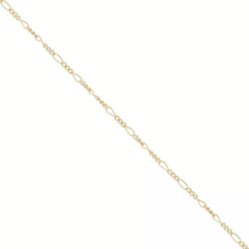 Catena figaro alternata (1x3) 1,6 mm Gold filled x 50 cm