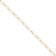 Catena maglia figaro alternata (1x1) 2,2 mm in Gold filled x 50 cm