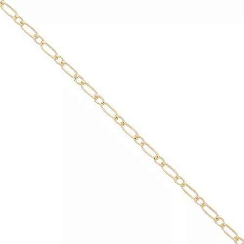 Catena maglia figaro alternata (1x1) 2,2 mm in Gold filled x 50 cm