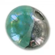 Perlina di ceramica mm. 15 Cactus iridato x1