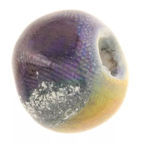 Perlina di ceramica mm. 12 Ocean Yellow iridato x1