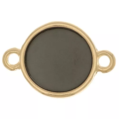 Distanziatore tondo in resina eposs. per vetro colorato 11mm - nero x1