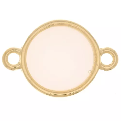 Distanziatore tondo resina eposs. per vetro colorato 11mm Bianco Opal x1