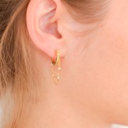 Dormeuses 2 anelli per decorare in ottone 13,5 mm dorato x2