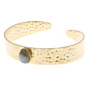 Bracciale 12x170 mm per cabochon ovale 10x8 mm - Dorato con oro fino x1