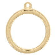 Pendente per resina UV bi-componente 24,5x28 mm -Dorato con oro fino x1
