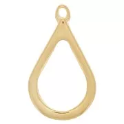 Pendente per resina UV ; bi-componente 20x33.5 mm - Dorato con oro fino x1