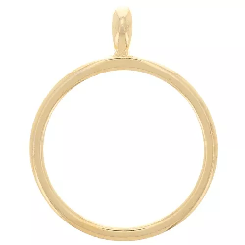 Pendente rotondo per resina UV e bi-componente 41x52 mm - Dorato con oro fino x1