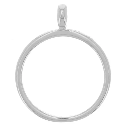 Pendente rotondo per resina UV ; bi-componente 41x52 mm - rodiato x1