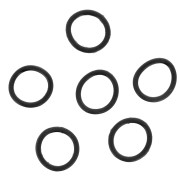 Anelli in silicone per fermagli per occhiali - nero x10