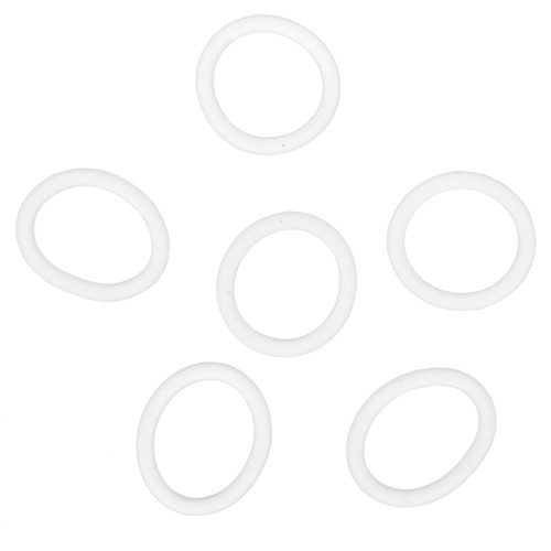 Anelli in silicone per fermagli per occhiali - Bianco x10