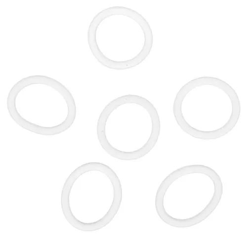 Anelli in silicone per fermagli per occhiali - Bianco x10