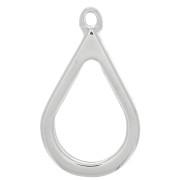 Pendente goccia per resina UV e bi-componente 20x33.5 mm - Rodio x1