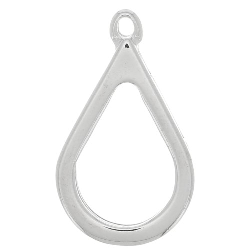 Pendente goccia per resina UV e bi-componente 20x33.5 mm - Rodio x1