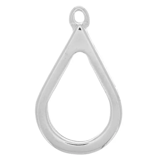 Pendente goccia per resina UV e bi-componente 20x33.5 mm - Rodio x1