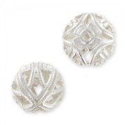 Palle filigrane mm. 12 argentato x4|raw }}