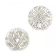 Palle filigrane mm. 12 argentato x4