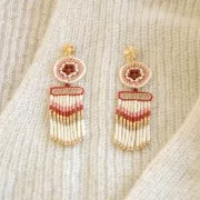 Orecchini a perno fiore 12x10 mm - con anello chiuso - rodio x2