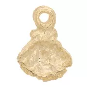 Ciondolo capasanta 9x7 mm - Dorato con oro fino x1