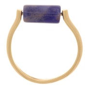 Anello fine regolabile e intercambiabile -Dorato con oro fino x1