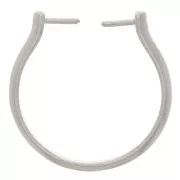 Anello sottile regolabile e intercambiabile da T.53 a T.55 - Rodio x1