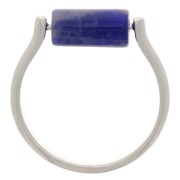 Anello sottile regolabile e intercambiabile da T.53 a T.55 - Rodio x1