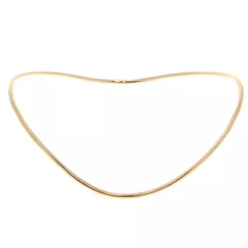 Bracciale liscio e ondulato 63 mm - Placcato oro 3 micron x1