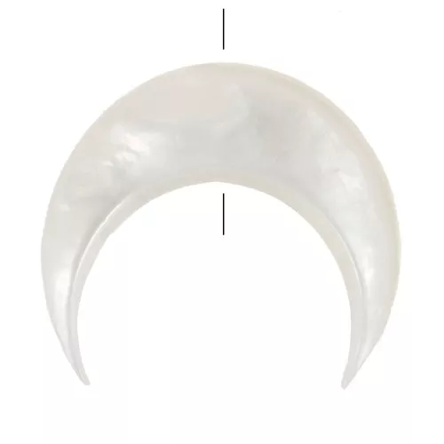 Perla mezza luna in madreperla 11x12.5 mm - Naturale x1