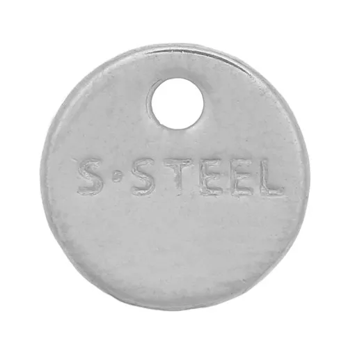 Mini zecchini rotondi 8 mm incisi S. Steel - Acciaio inossidabile 304 x10